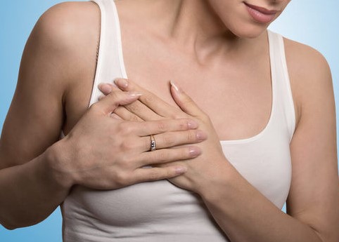 sharp pain under right breast when breathing pregnancy